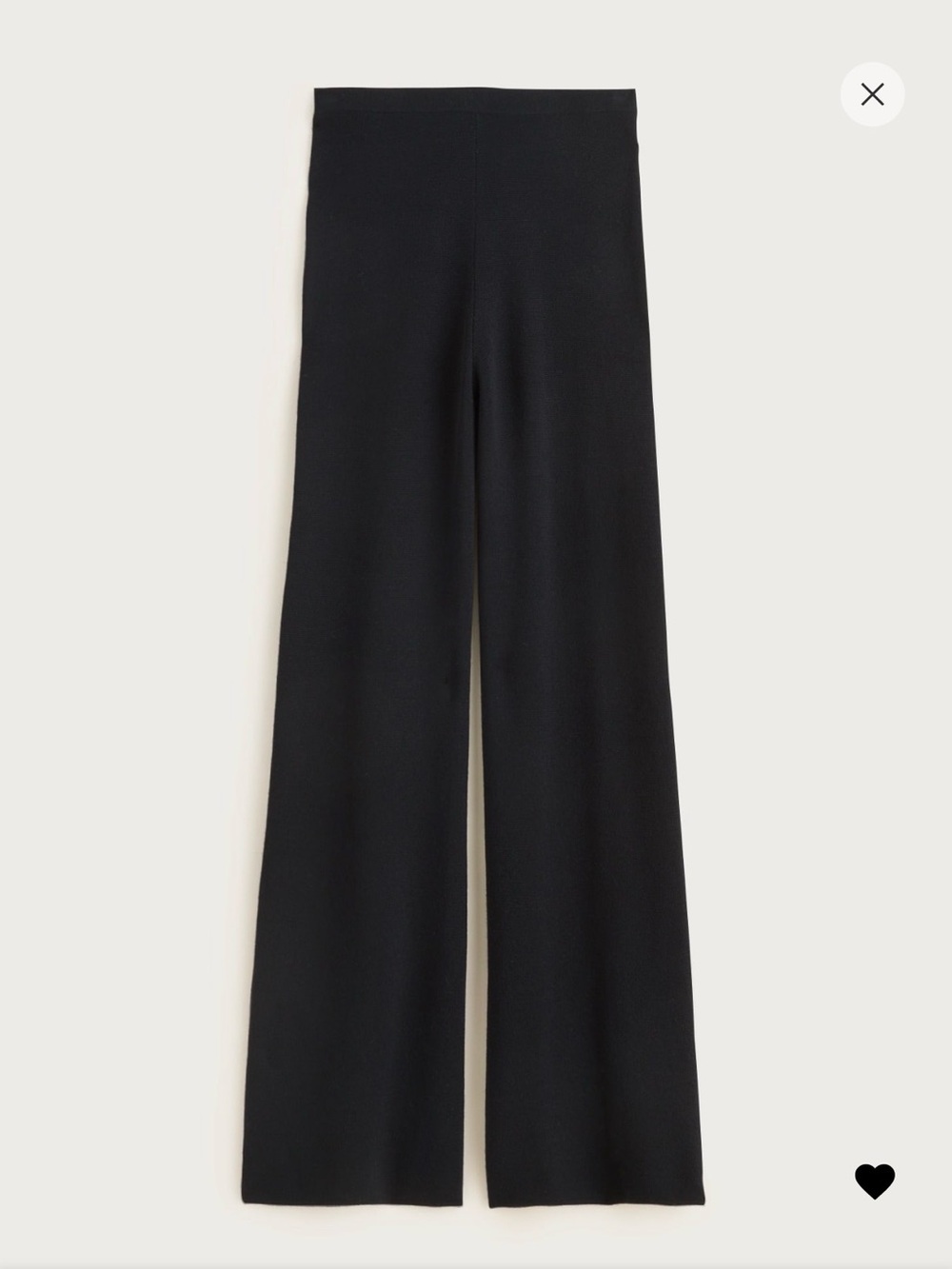 NWT J. Crew Black Cosmo Sweater Pant in 100% Merino Wool